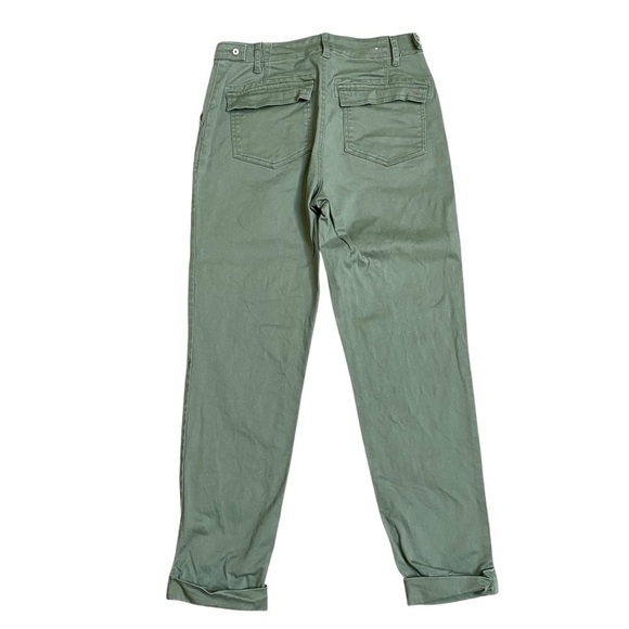Vince Camuto Olive Green Utility Pants Cotton Spandex Cargo Pockets Size 27/4 - Picture 6 of 11